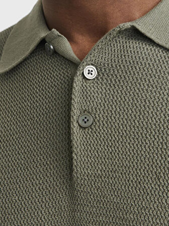 JPRCCCOOPER KNIT POLO SS SN Tea Leaf