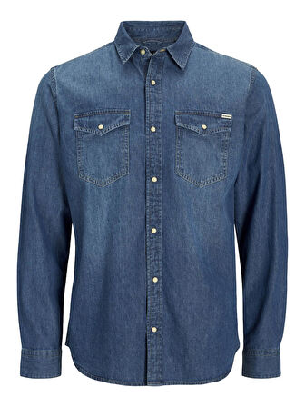 JJESHERIDAN SHIRT L/S NOOS BLUE