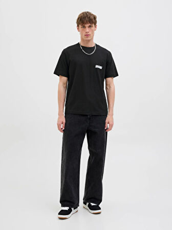 JCOSAGO LOGO SLUB TEE SS CREW NECK LN Black