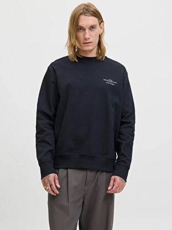 JPRBLACHAD BRANDING SWEAT CREW NECK LN Black Beauty