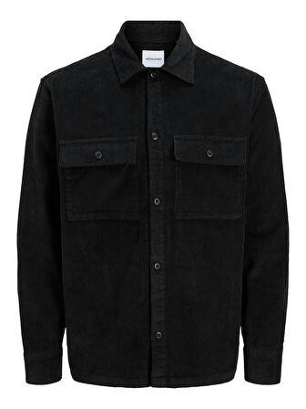 JJEPERFECT CORDUROY OVERSHIRT LS SN Black
