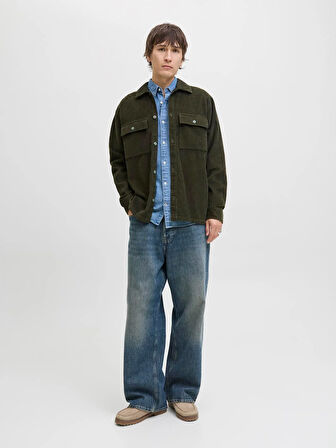 JJEPERFECT CORDUROY OVERSHIRT LS SN Rosin
