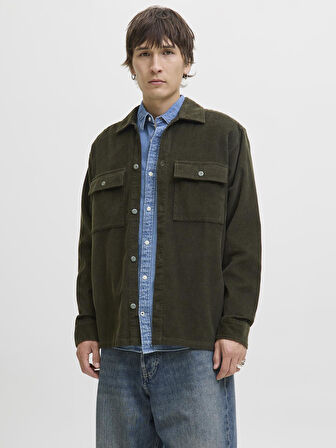 JJEPERFECT CORDUROY OVERSHIRT LS SN Rosin