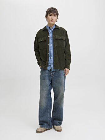 JJEPERFECT CORDUROY OVERSHIRT LS SN Rosin