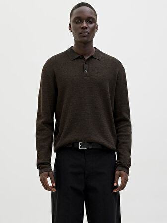JJEGEORGE KNIT POLO LS SN Delicioso