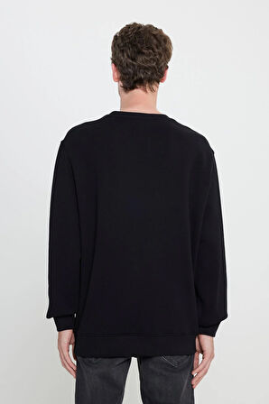 Bisiklet Yaka Sweatshirt Black