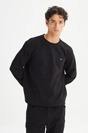 Erkek Baskılı Sweatshirt Black