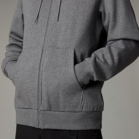 M SIMPLE DOME FULL ZIP HOODIE GREY