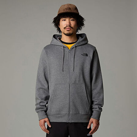 M SIMPLE DOME FULL ZIP HOODIE GREY