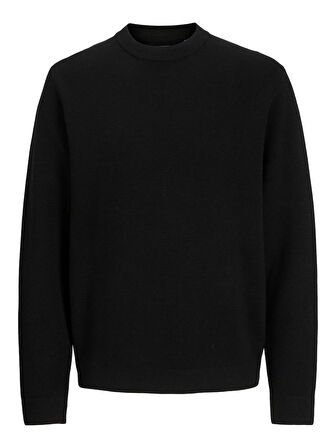 JPRBLAMILANO STITCH KNIT CREW NECK SN Black