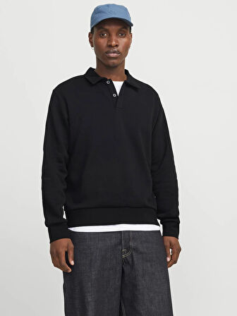 JJEBRADLEY SWEAT POLO NOOS Black
