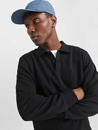 JJEBRADLEY SWEAT POLO NOOS Black