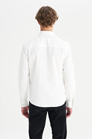 Erkek Tek Cepli Gömlek White