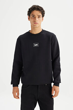 Mid Logo Baskılı Sweatshirt Black