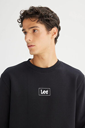 Mid Logo Baskılı Sweatshirt Black