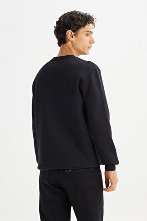 Mid Logo Baskılı Sweatshirt Black