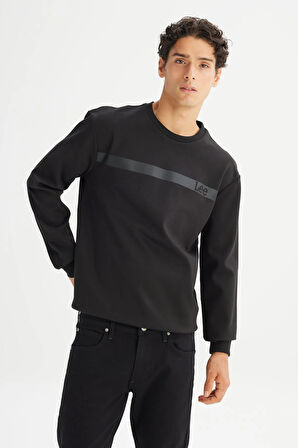 Bisiklet Yaka Sweatshirt Black