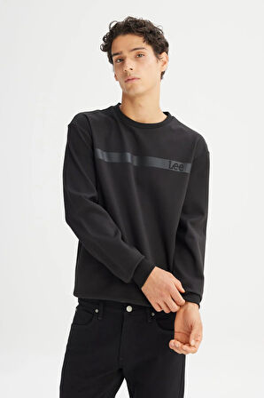 Bisiklet Yaka Sweatshirt Black