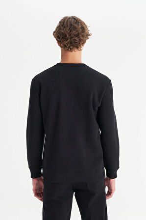 Erkek Mid Logo Sweatshirt Black
