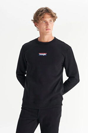 Erkek Mid Logo Sweatshirt Black
