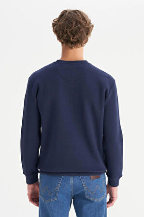 Erkek Mid Logo Sweatshirt DarKNavy