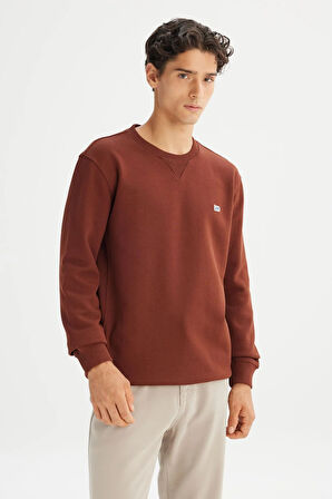 Erkek Small Logo Sweatshirt LuxBrown
