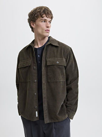 JPRBLUWILL CORDUROY L/S OVERSHIRT SN Olive