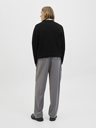 JPRBLAMILANO STITCH KNIT ZIP POLO SN Black