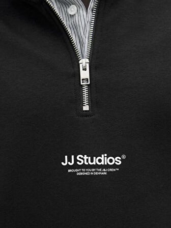 JJESOHO SWEAT QUARTER ZIP HN NOOS Black