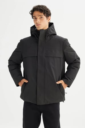Erkek İnce Şişme Mont Black