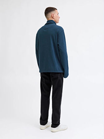 JJALPES HALF ZIP FLEECE JACKET AW25 Navy Blazer