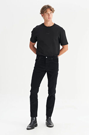 Erkek Texas Slim Kadife Pantolon Black