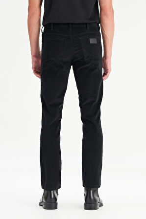 Erkek Texas Slim Kadife Pantolon Black