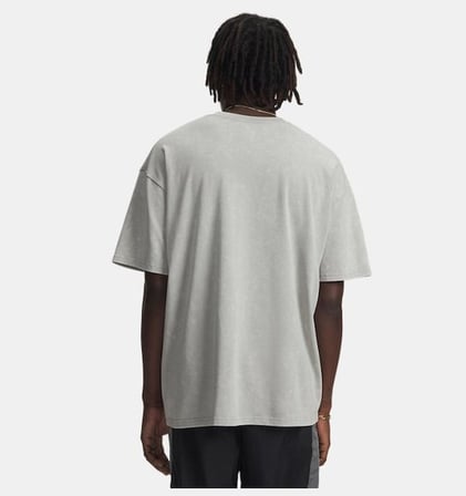 UA M HW OS LOGO WASH SS Titanium