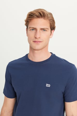 Bisiklet Yaka T-shirt Navy