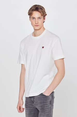 Small Logo Bisiklet Yaka T-shirt Off White