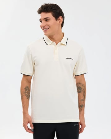 Skechers M Piping Detail polo Polo White