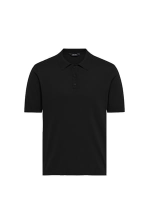 ONSWYLER REG 14 SS POLO KNIT NOOS Black