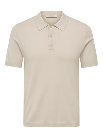 ONSWYLER REG 14 SS POLO KNIT NOOS Silver Lining