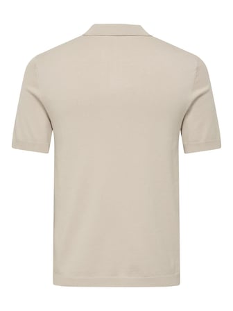 ONSWYLER REG 14 SS POLO KNIT NOOS Silver Lining