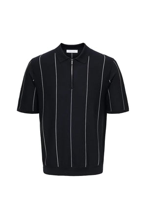 ONSWYLER LIFE STR REG 14SS ZIP POLO FRML DARK NAVY