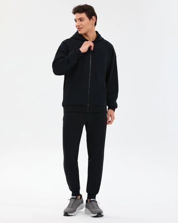 Skechers M Essential Full Zip Hoodie Sweatshirt Black