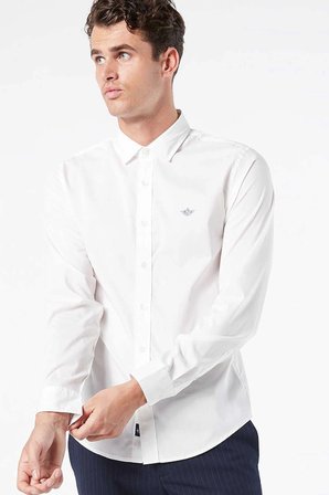 Refined Poplin Beyaz Gömlek Beige