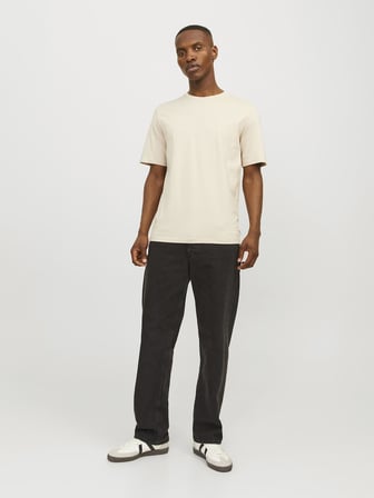 JJEORGANIC BASIC TEE SS O-NECK NOOS Moonbeam