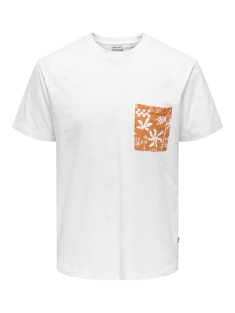 ONSPERRY LIFE REG LEAF SS POCKETTEE Bright White