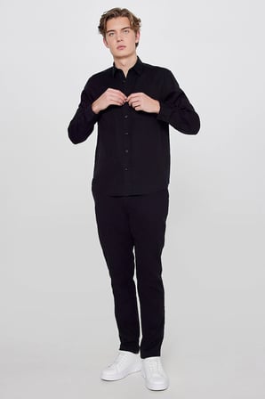 Tencel Regular Fit Gömlek Black