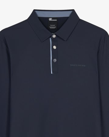 Skechers M Long Sleeve Waffle Polo Lacivert