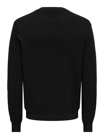 ONSRON REG LS CREW NECK KNIT NOOS Black