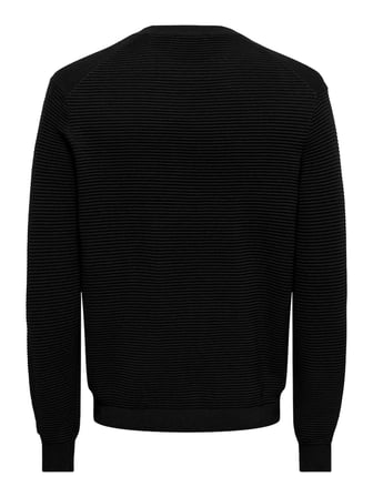 ONSRON REG LS CREW NECK KNIT NOOS Black