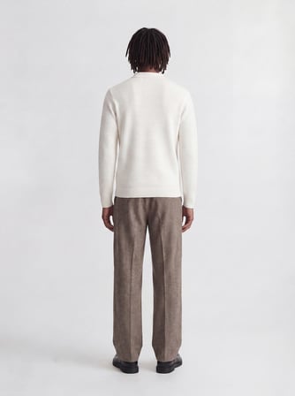 JPRBLURILEY KNIT POLO LS Cloud Dancer